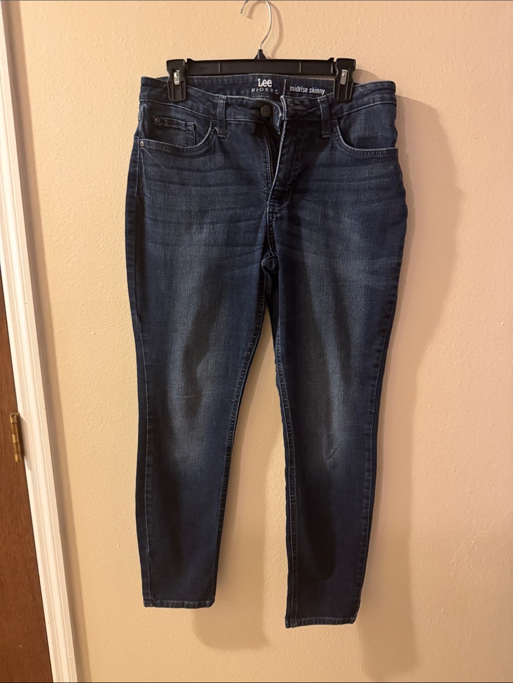 Lee Midrise Skinny Jeans in Dark Blue